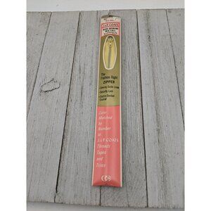 Vintage J&P Coats Neck Opening Metal Zipper 22" Yellow 157-A